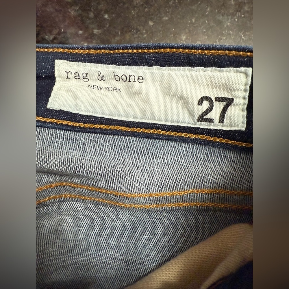 Rag & Bone Nina High Rise Skinny in Clear Coat Dark Blue Stretch Jeans 27 - Picture 3 of 6